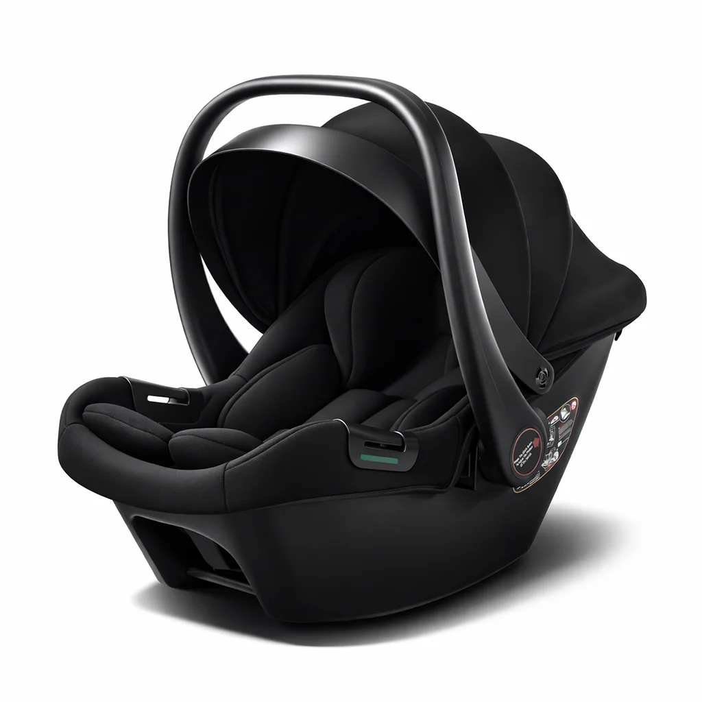 BabyVoyage I-Size Baby-Autositz, max. 12 kg, leichtes Sonnendach, gepolsterter Sitz, passend für Kinderwagen, Babysitz, ISOFIX-Montage