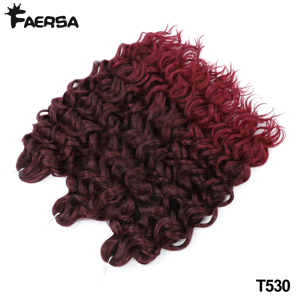 Tief gewelltes Twist-Häkelhaar, Afro-Locken, Wasserwellen-Häkelzöpfe, synthetische lockige Flechten-Haarverlängerungen für Frauen, 45,7–61 cm – Detail 16