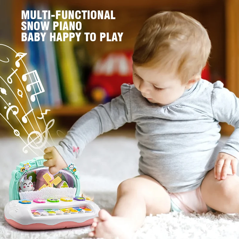 Multifunction Music Piano Toy with Lights Baby Early Learning Infant Piano Animal Sounds Electric Piano Children's Toy Xmas Gift