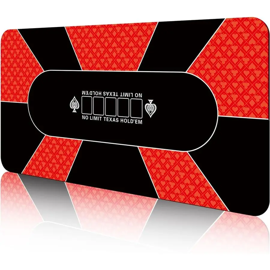 

Poker Table Mat 810 Players Texas Holdem Poker Mat Professional Poker Mat AntiSlip Rubber Poker Table Top Layout with Carrying B