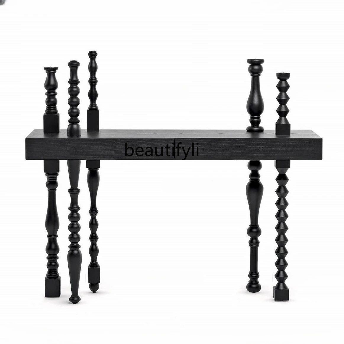 

Creativity, Entrance Table, Case Table, Console, Roman Column Foot Candle Table Light Luxury