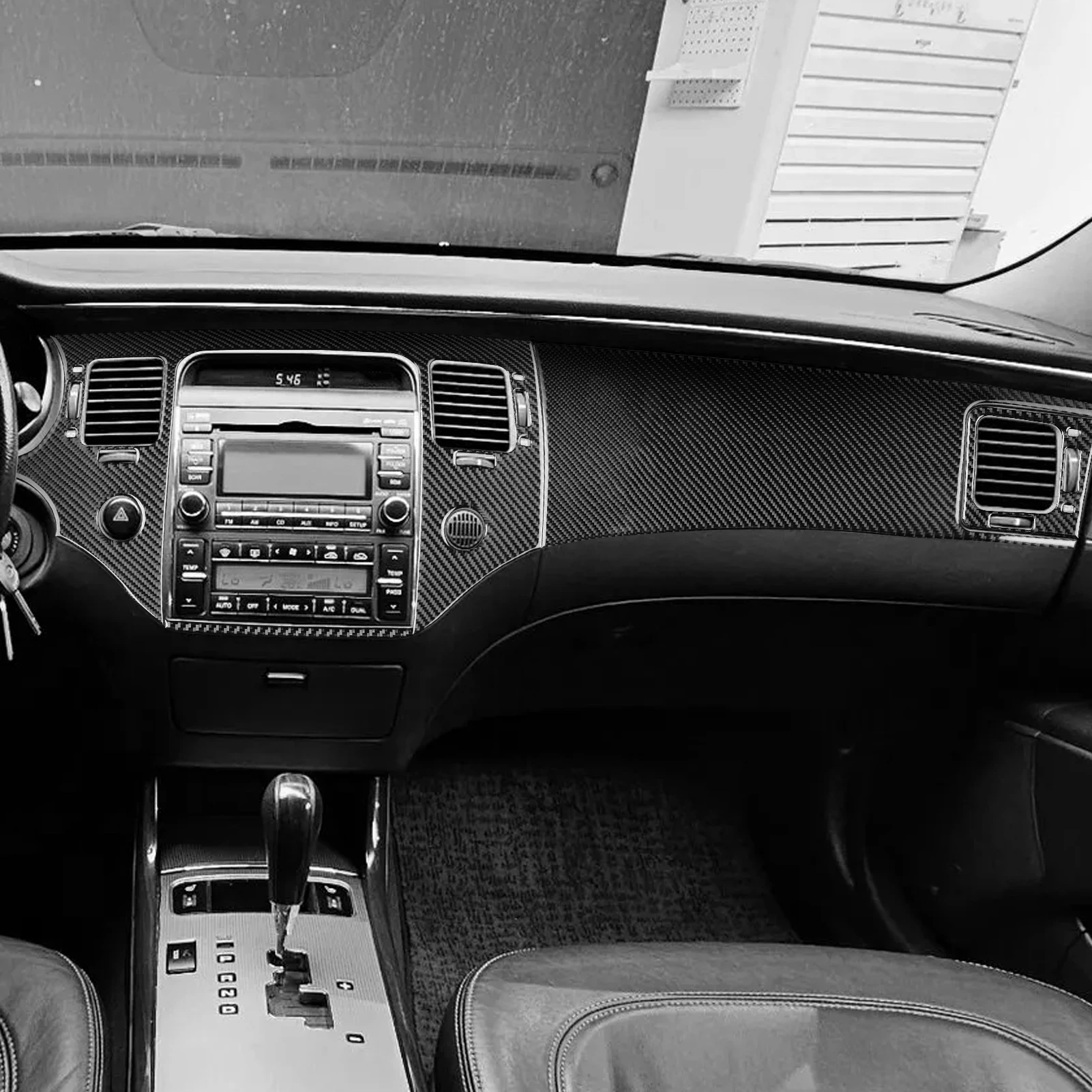 

For Hyundai Azera Grandeur TG 2006-2011 Carbon Fiber Central Control Instrument Air Vent Panel Trim Set Car Accessories Sticker