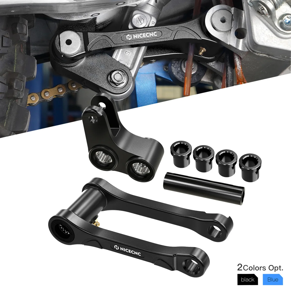 

CNC For Yamaha YZ125 YZ250 2006-2023 2022 YZ 125X 250X WR250F WR450F 2006 Motorcycle 1.5'' Lowering Lower Link Linkage Arm kit