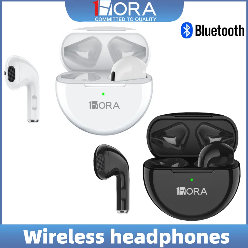 1HORA سماعة بلوتوث لاسلكية AUT119 سماعات تحكم ذكية باللمس عمر بطارية طويل الأمد يدعم Android ISO