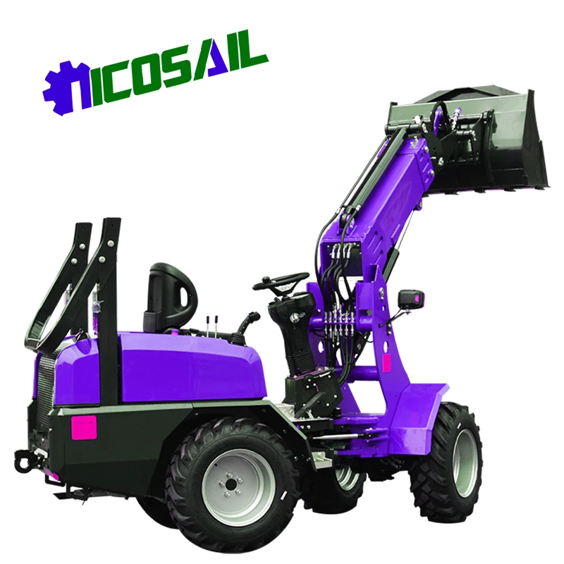 

Industrial strength diesel wheel loader with telescopic arm compact loader for heavy-duty work