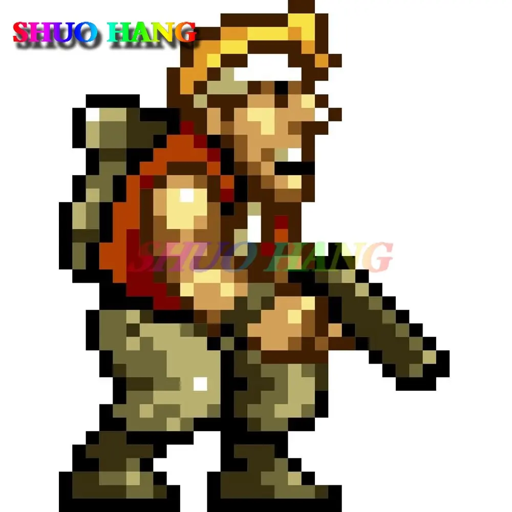 Interesting Metal Slug Character Pixel Game Art Gloss Vinyl Sticker Art Car Windows Laptop Car Accessories Decal PVC