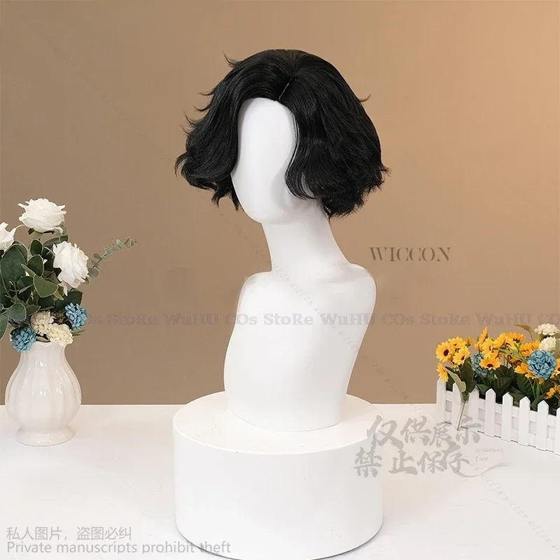 Game Lies Of P Cosplay Wig Black Short Synthetic Straight Anime Men's Wig For Halloween Cosplay Costume Party Head Wigs Cosplay