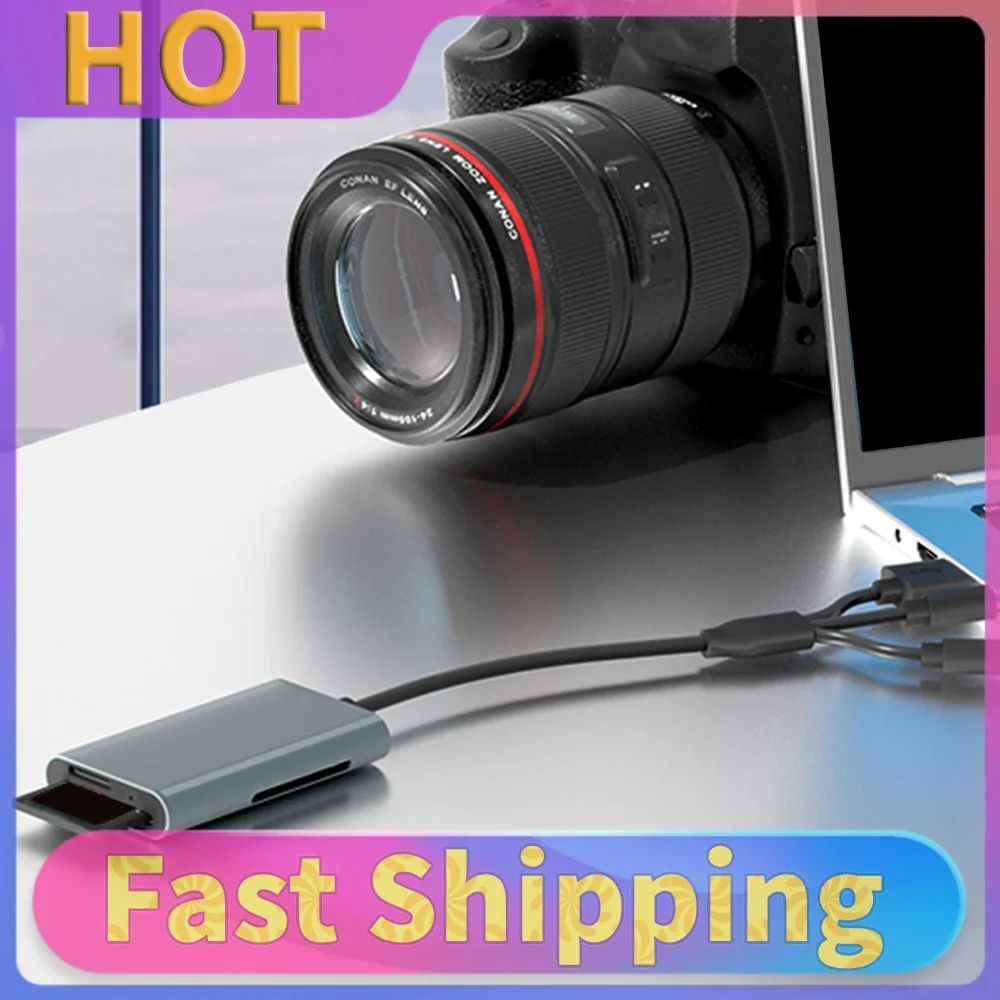 4 in 1 Memory Card Reader with Lightnings/USB-C/USB-A Port Universal Memory Card Adapter for Androids for iPhone Windows PC