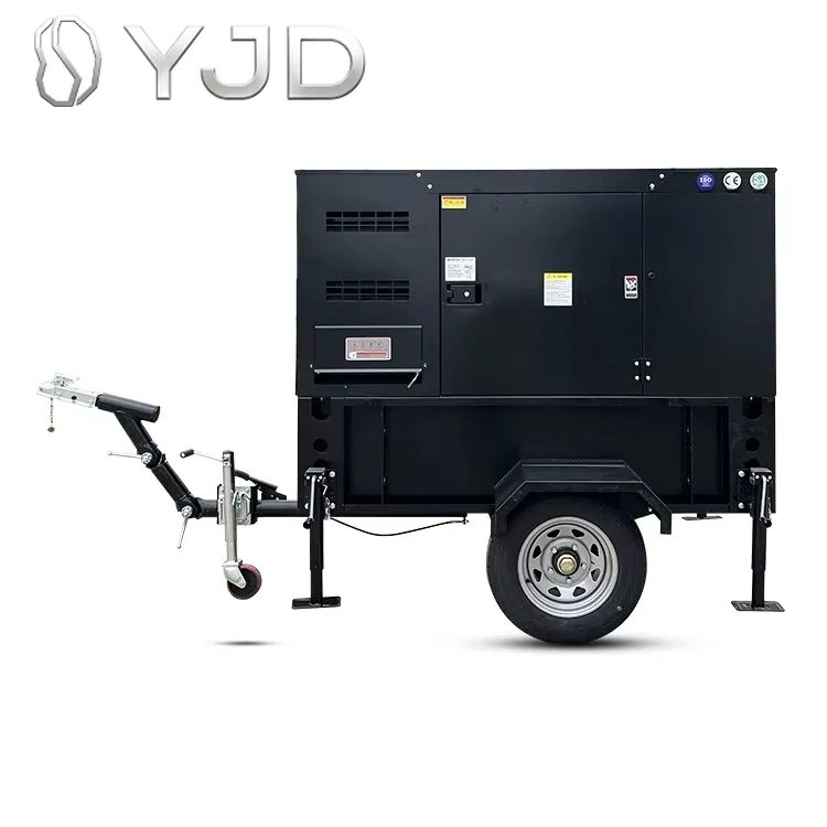 DYJD Silent Electric Power Plant Trailer Diesel Generator 15kw 16kw 20kw Electric Generators 20kw Perns