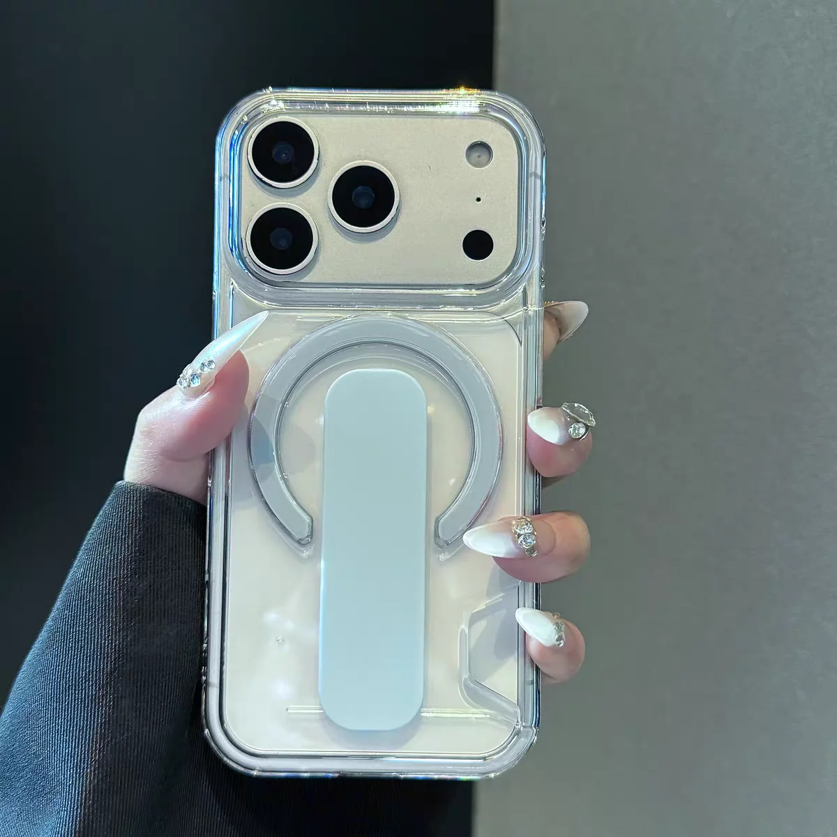 Luxuriöser HD-Kartenhalter mit klarem Display für Magsafe-Hülle für iPhone 17 16 15 14 18 Pro Max, magnetische Ladefunktion, stoßfeste Acrylhülle – Detail 12