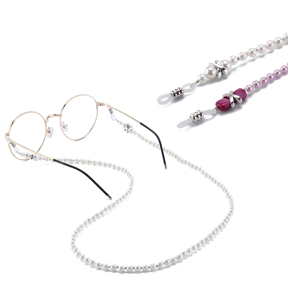 

2 Pcs Non-slip Glasses Rope Sunglasses Retainer Strap Hanging Neck Spectacles Chain Cord Eyeglasses