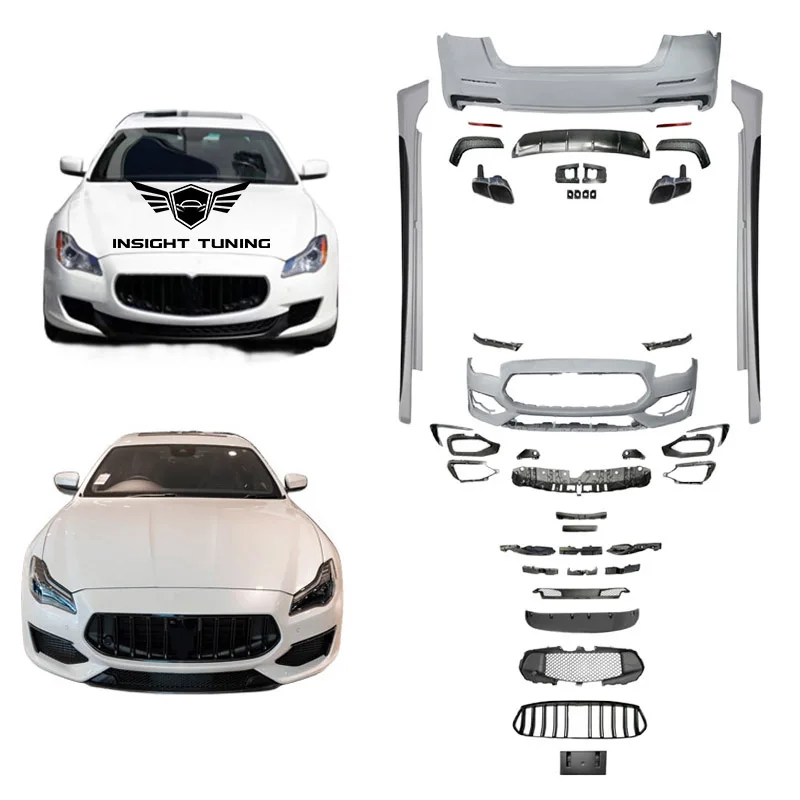 Hot Selling 2013+ Car Bumper Side Skirt Exhaust Pipe Bodykit for Maserati Quattroporte Trofeo Performance Body Kit