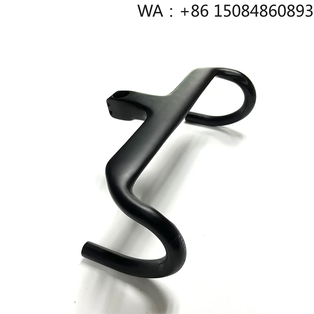 Full Carbon Integrated Road Bike Drop Handlebar Available 380-440mm Custom Length Ultralight Highway Cycling Steering Replacemen view 3