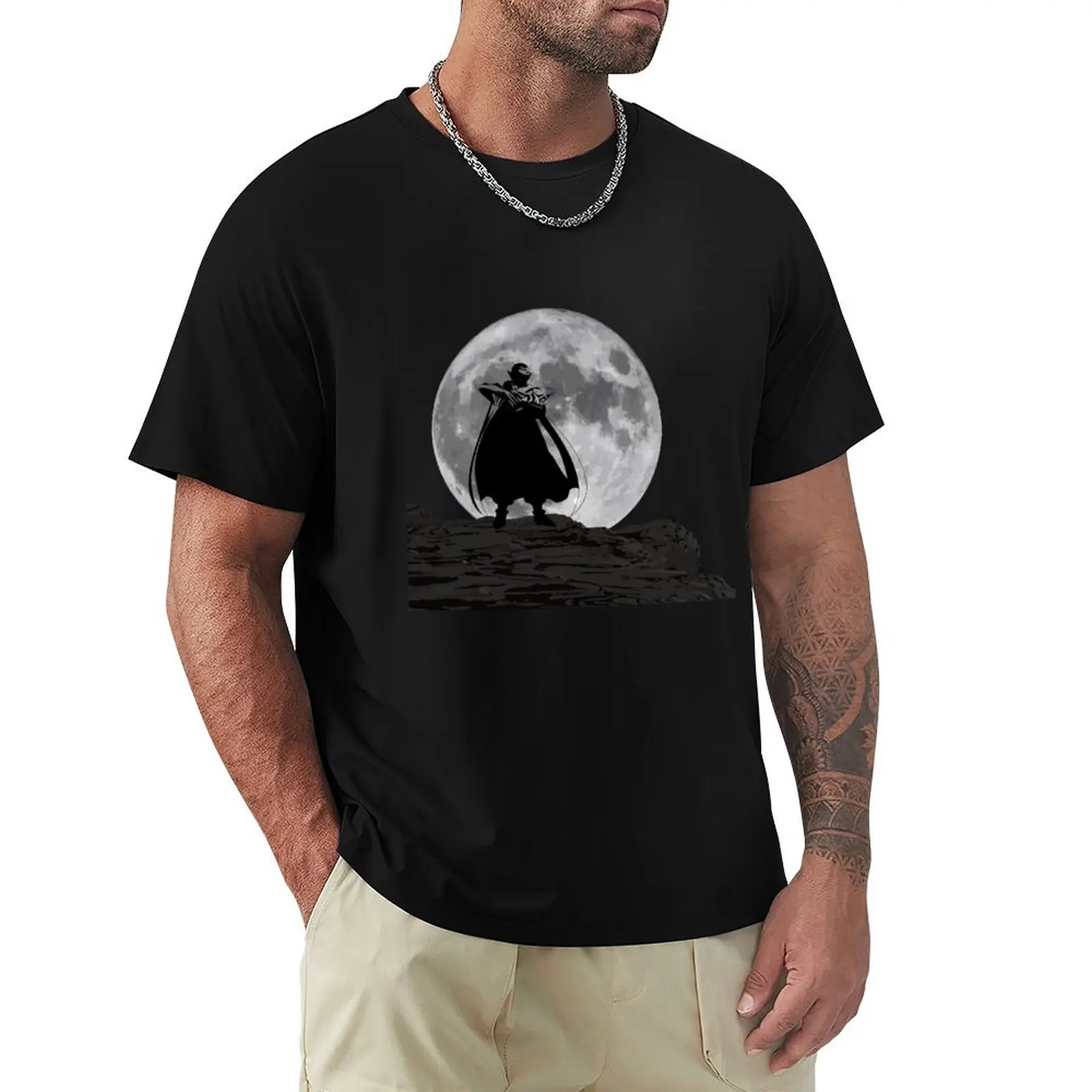 Fighter in the moonshine T-Shirt Water Resistant Casual T-Shirt