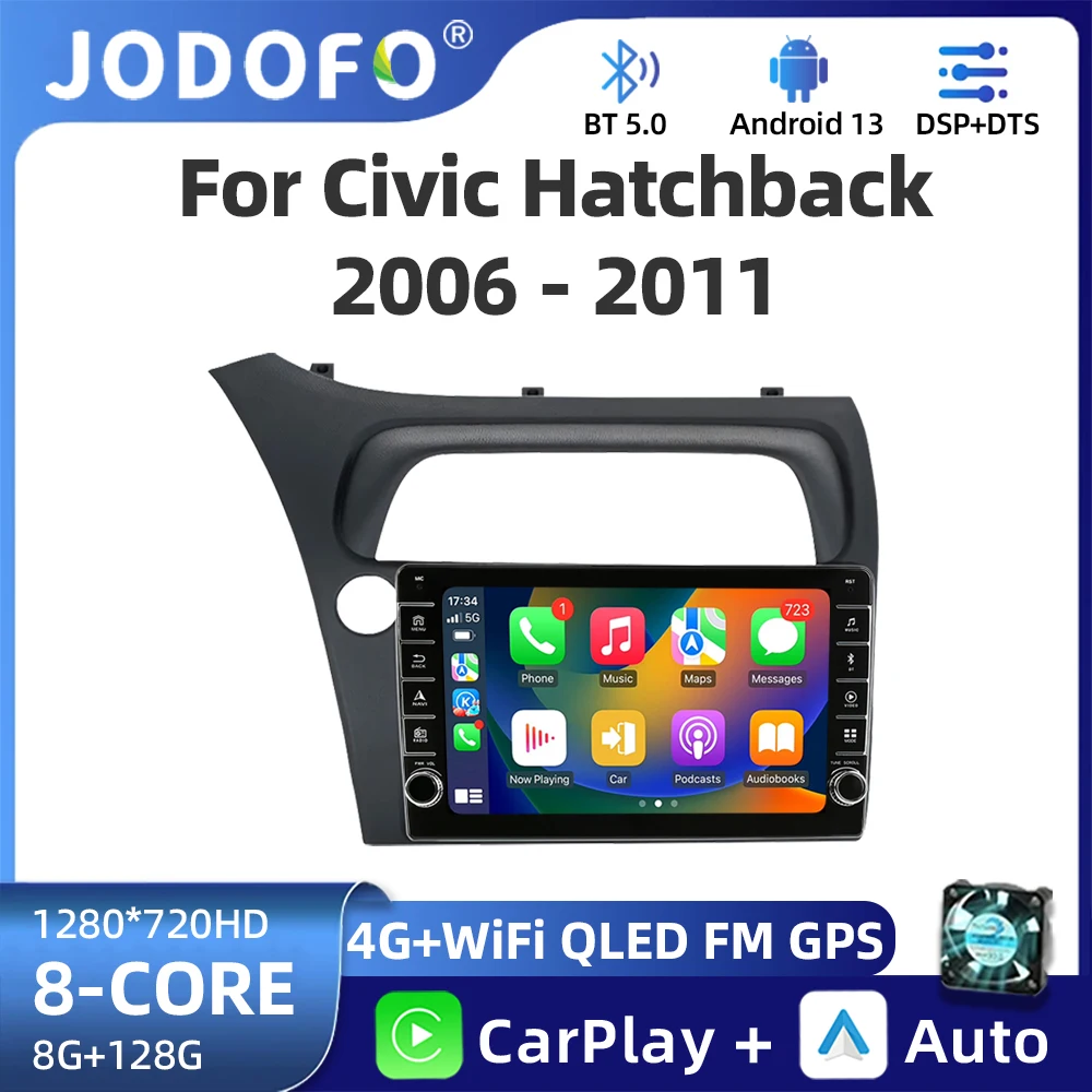 

2 Din Android 13 For Honda Civic Hatchback 2006-2011 Car Radio Multimedia Video Player GPS Carplay Auto Stereo IPS DSP Head Unit