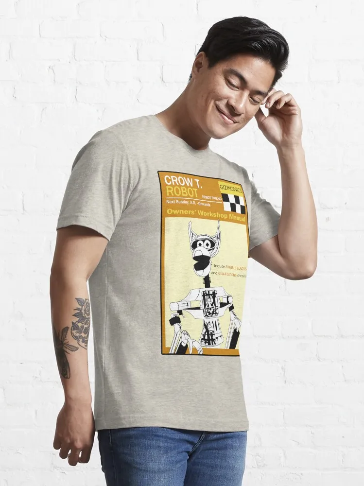 Crow T. Robot Owners Manual Essential T-Shirt Casual O-Neck Tee Shirts Streetwear