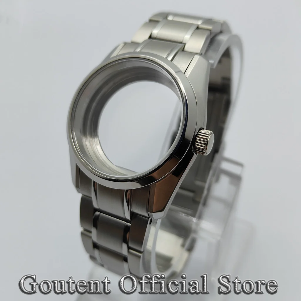 

Goutent 36 мм серебряный корпус для часов с сапфировым стеклом подходит для NH35 NH36 ETA2824 PT5000 автоматический механизм