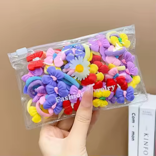 10/20Pcs/Set Cute Cartoon Rubber Elastic Hair Bands Girls Not Hurt Hair Small Scrunchie Kids Sweet Hair Ties Hair Accessories - Image 17