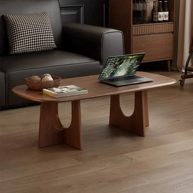 &Solid Wood Modern High-End Console Table Simple Light Luxury Design for Small Apartment Balcony