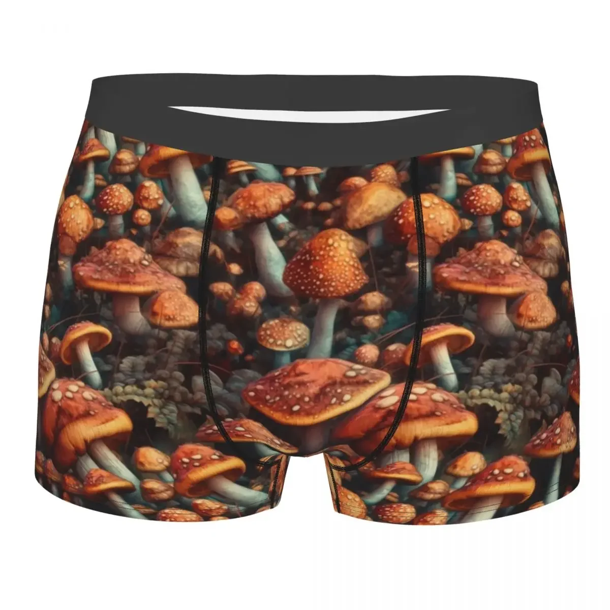 

Male Fashion Wild Mushrooms Print Underwear Boxer Briefs Men Soft Shorts Panties Underpants