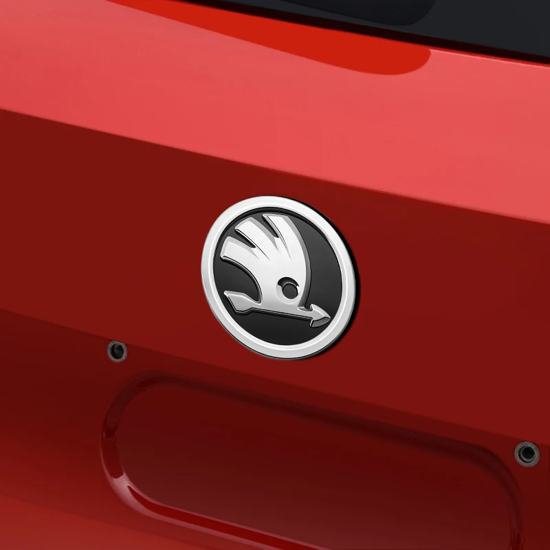 80mm 90mm Emblem Car Head Front Rear Boot Tailgate Sticker For Skoda Octavia 2 3 Fabia MK2 MK3 Superb Rapid Kodiaq Karoq Kamiq