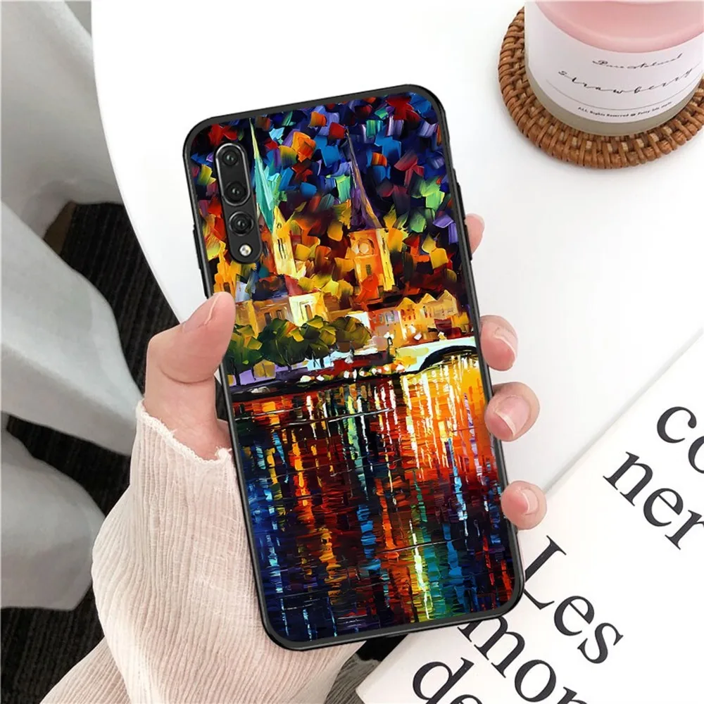 L-Leonid Oil A-Afremov Painting Phone Case For Huawei P 8 9 10 20 30 40 50 Pro Lite Psmart Honor 10 Lite 70 Mate 20lite