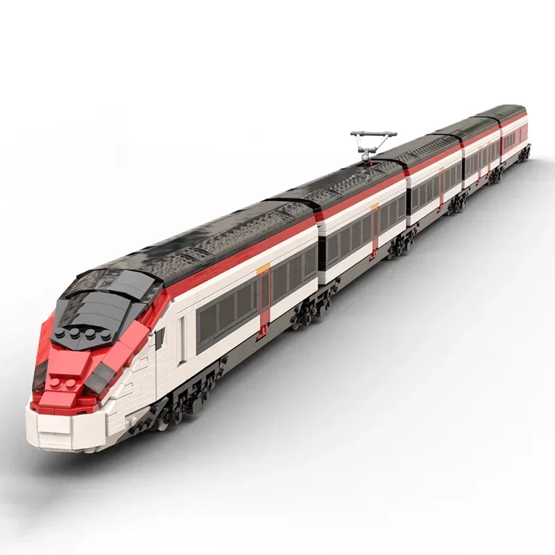 Spoorwegtrein Model Moc Bouwstenen RABe 501 Treinmodel Technologie Baksteen DIY Assemblage Constructie Speelgoed Vakantiecadeaus