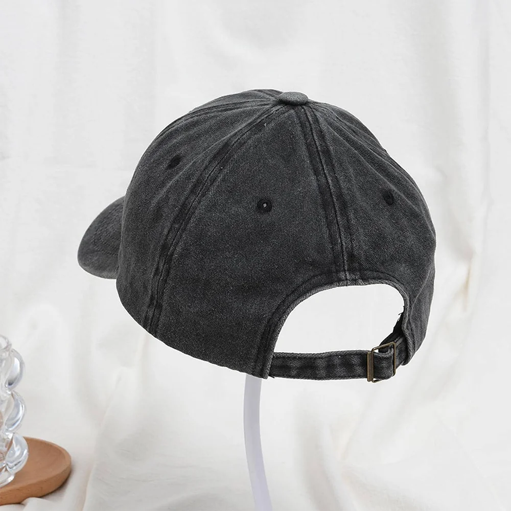 Spring/SummerHat Female Embroidered Peach Heart Wash Denim Baseball Hat Casual Korean Version Thin Couple Soft Top Duck Hat Male