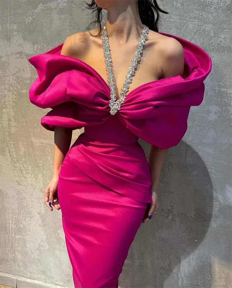 Custom Satin Floor Length Evening Dress Wedding Party Second Reception Birthday Engagement Gown Prom Dresses Robe De Soiree