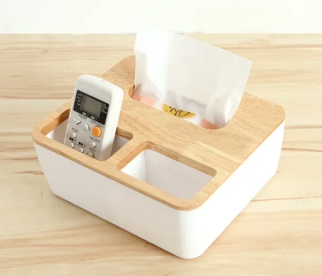 

Wooden Cover Paper Household Car Napkins Holder Plastic Tissue Box Dispenser With Oak Home Organizer Decoration OK 0603