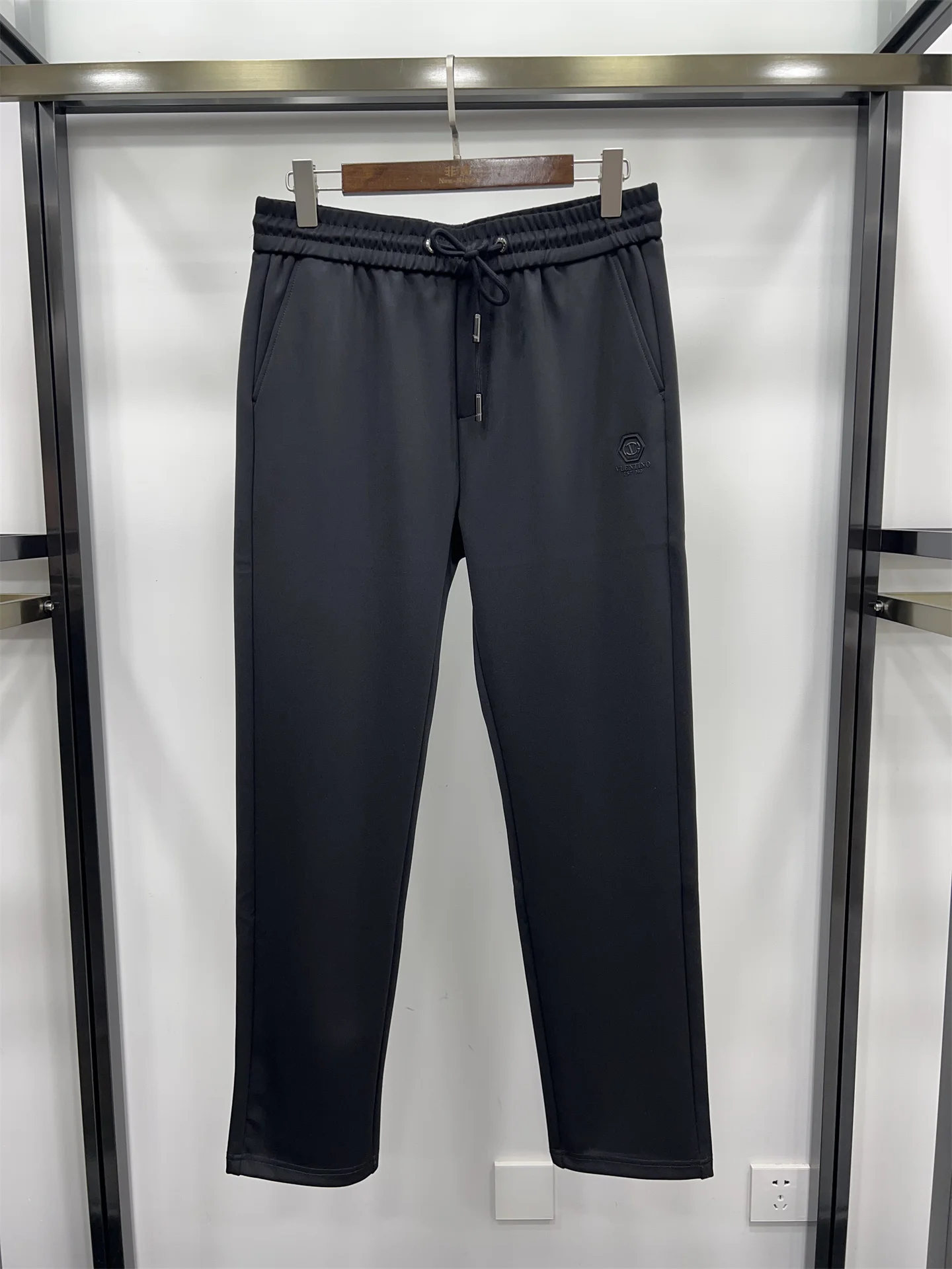 

Мужские повседневные брюки Non-Saints с эластичным поясом, утолщенные, со средней посадкой, прямые, на шнурке, спортивные, черные, для отдыха