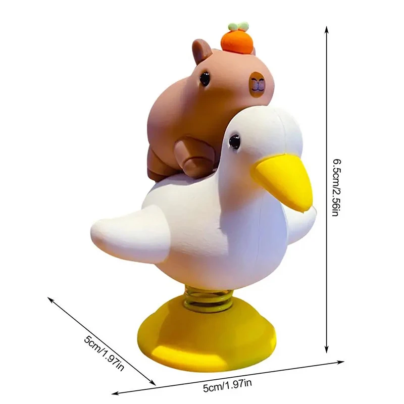1pc Capybara Car Interior Decoration Creative Spring Capybara Shaking Head Dashboard Figurine moto hand Ornament