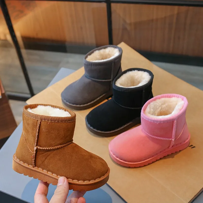 Fashion Children Casual Shoes Girls Boys Cotton Snow Boots Warm Kids Boots Boy Winter Cotton Shoes Sneakers