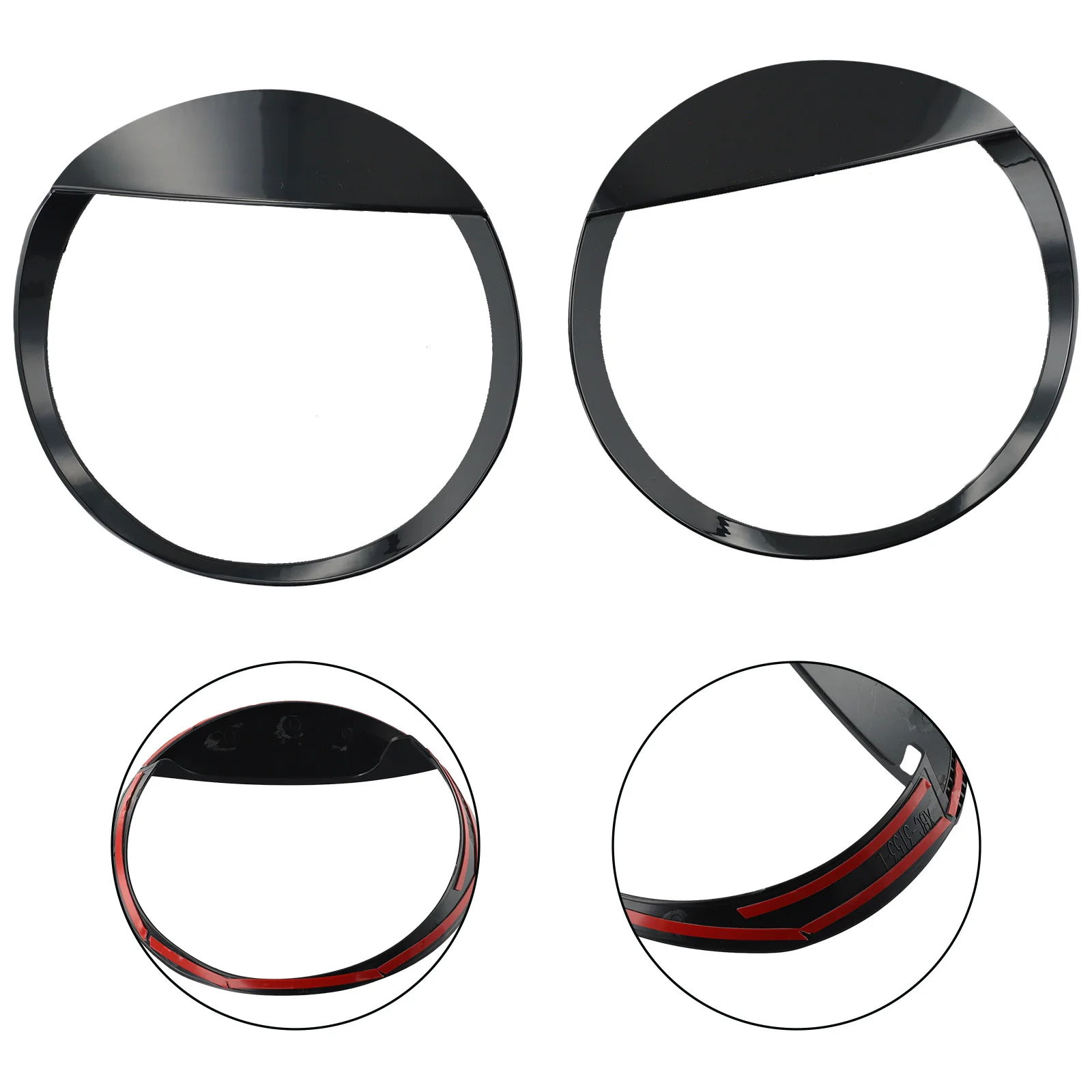 Abdeckung Trim Front Scheinwerfer Lampe Zubehör. Ersetzt Auto Schwarz Dekorieren Teile Hohe Qualität Neue Praktische Nützliche