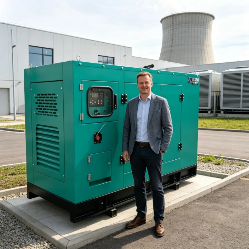 Silent Diesel Generator Set 50kW Three Phase Power Generator For Shopping Mall Commercial Central Air Conditioner Supply