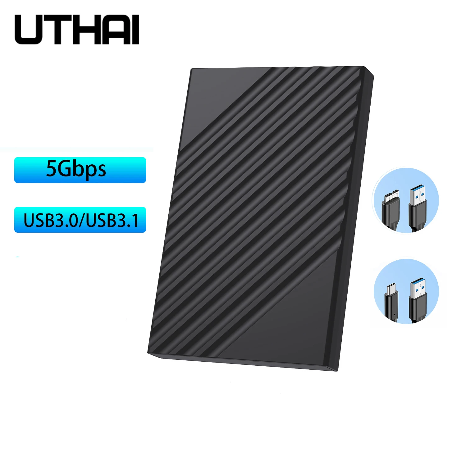 UTHAI Z200 Portable 2.5-Inch Hard Drive Enclosure USB 3.0/3.1 Detachable Mechanical Drive Box with Stable 5GBPS Transmission