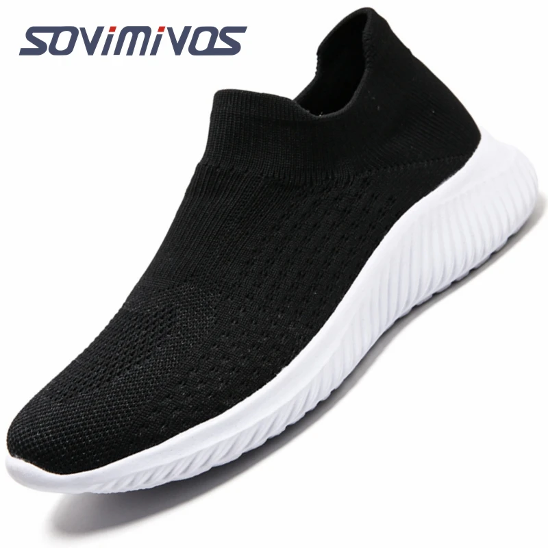 Męskie trampki oddychające tekstylne cholewki wygodne lekkie amortyzujące jakości Slip-on Unisex Cross-Trainer minimalistyczne buty