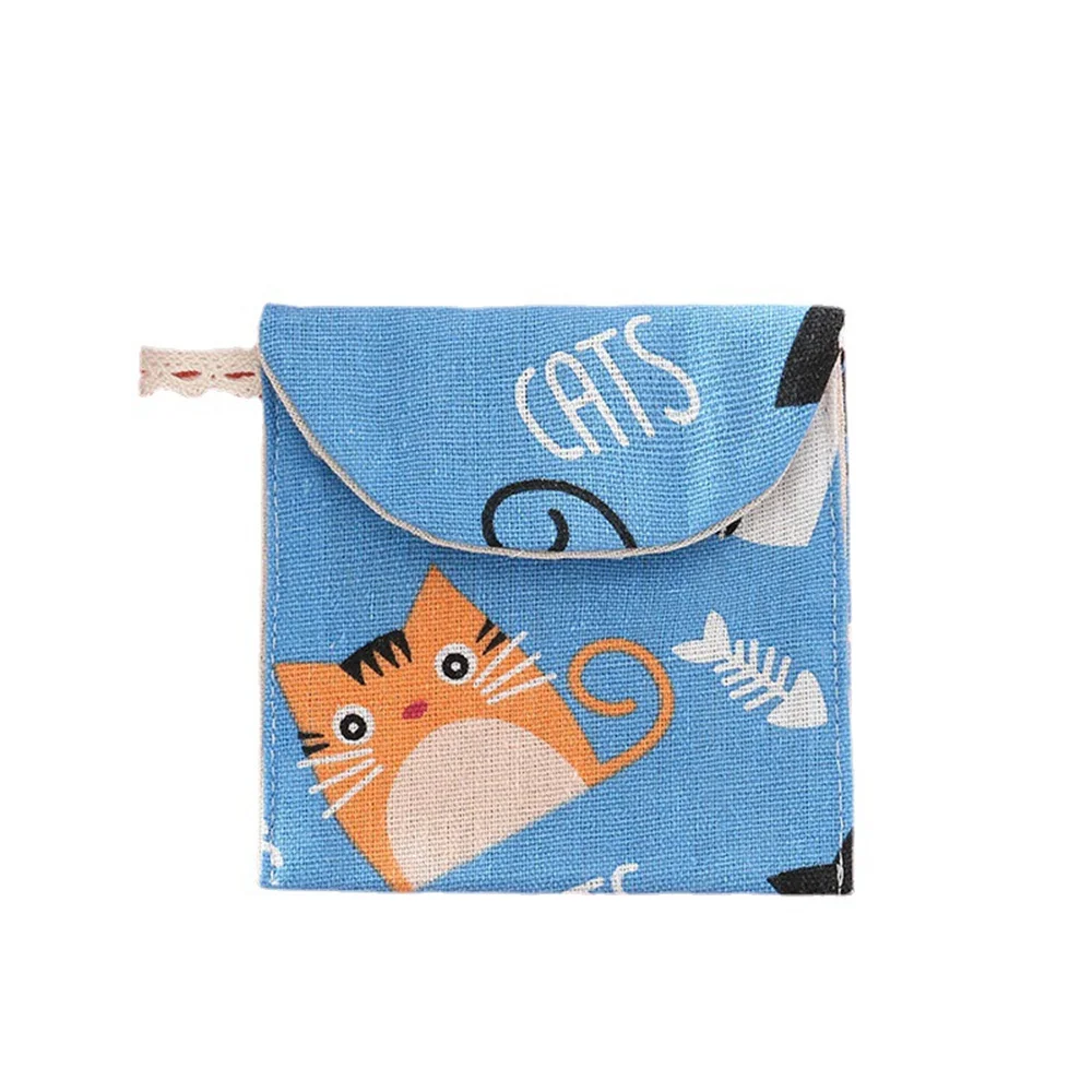 1pc Monthly Bag Cute and Portable Aunt Towel Bag, Large Capacity M Towel Sanitary Cotton Bag, Carry on Bag