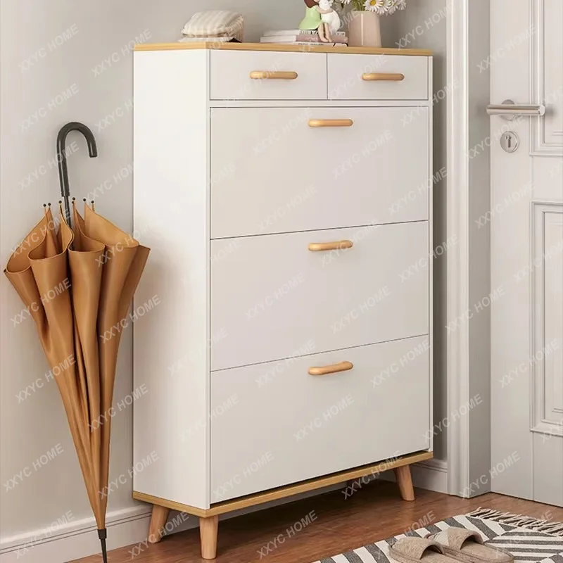 XXNew  Vertical Shoe Racks Cabinet Modern Assembled Luxury Storage Shoe Cabinet Ultra Thin Wooden Zapateros Home Furniture
