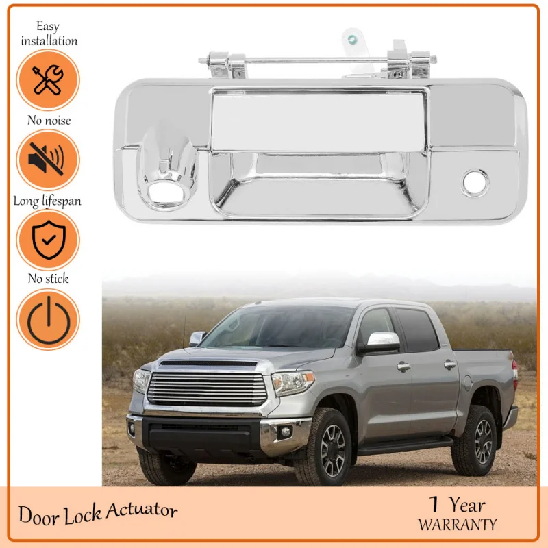 

Liftgate Latch Door Chrome Tailgate Handle ,with Camera Hole, Compatible with 2007-2013 Toyota Tundra,oem 69090-0C051