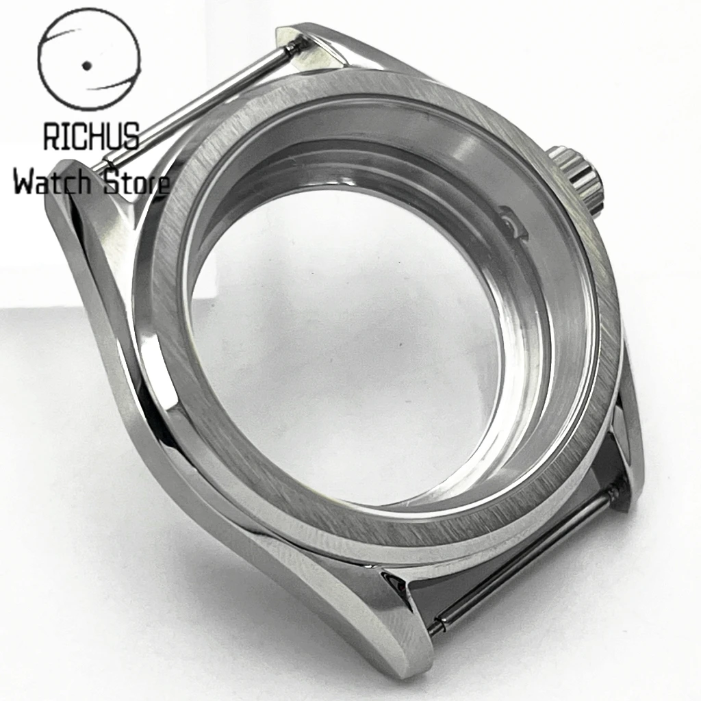 サファイアガラスウォッチケース,ウォッチアクセサリー,シルバー,nh35,nh36,eta2824,pt5000,38mm