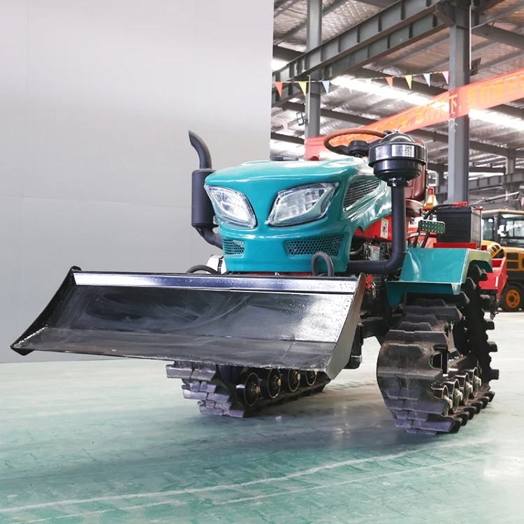 【Hot】High Quality Cultivators Mini Tiller Rotary Garden Moto Micro Tractor Cultivator Crawler Rotary Tiller with Rubber Tracks