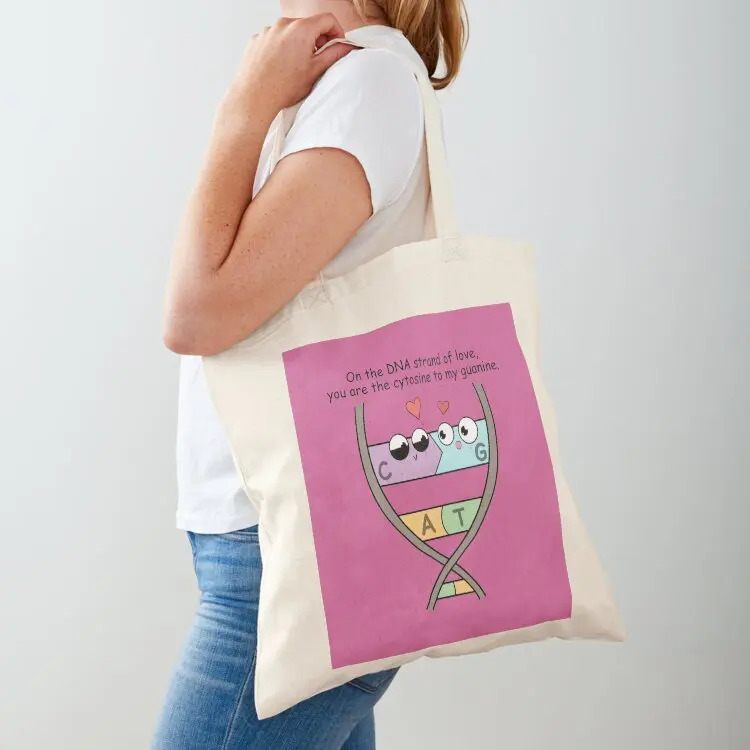 

DNA Strand of Love Tote Bag foldable reusable bag sacs de shopping Lady bag Shopping bags