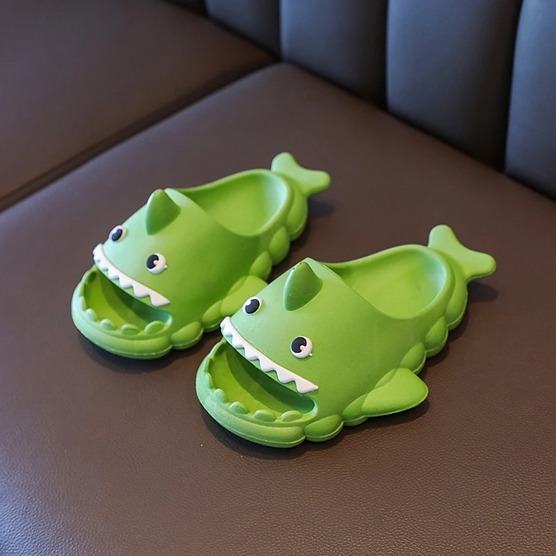 Children Slippers Shark Flip Flops Soft Sole Cartoon Slipper Women Man Bathroom Sandal EVA Non-slip Children Shoes Sandals