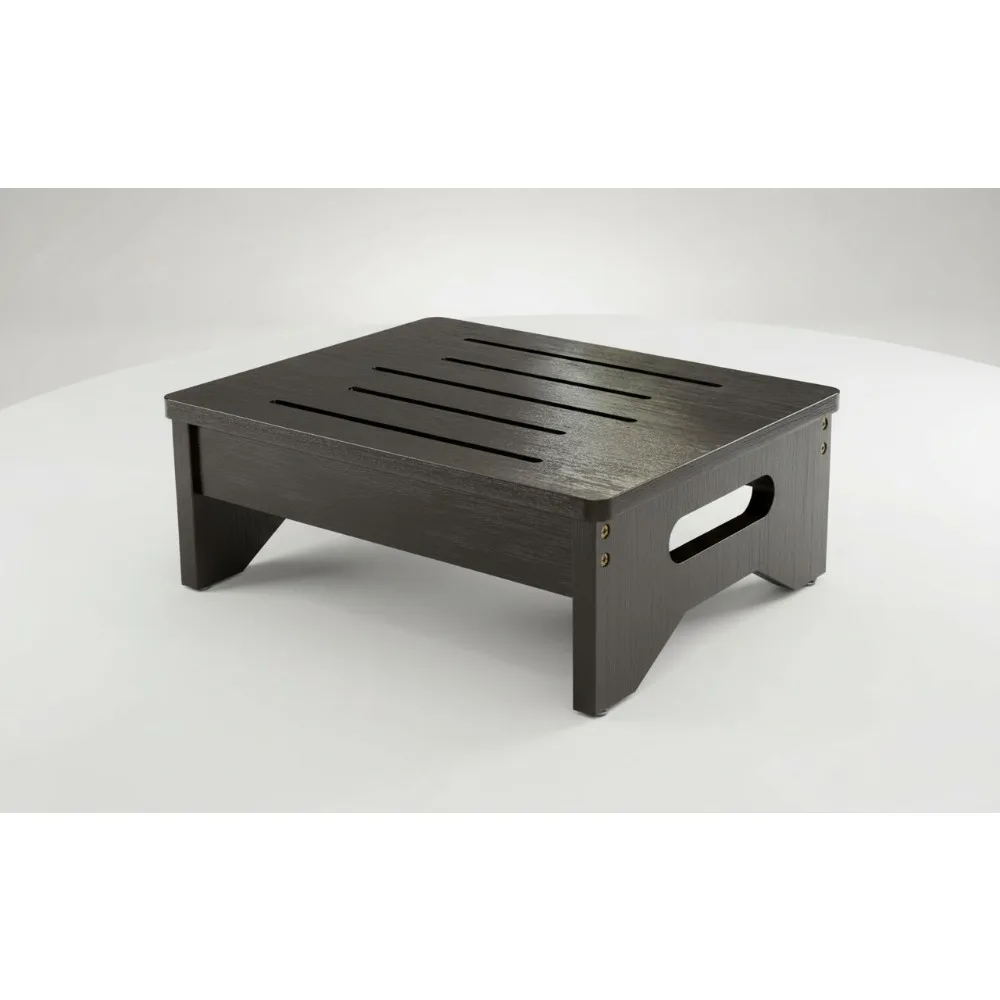 

Wooden Step Stool for Adults & Kids, Non-Slip Rubber Feet, 6.5 Inch High, Lightweight Small Step, 400 Lbs Capacity