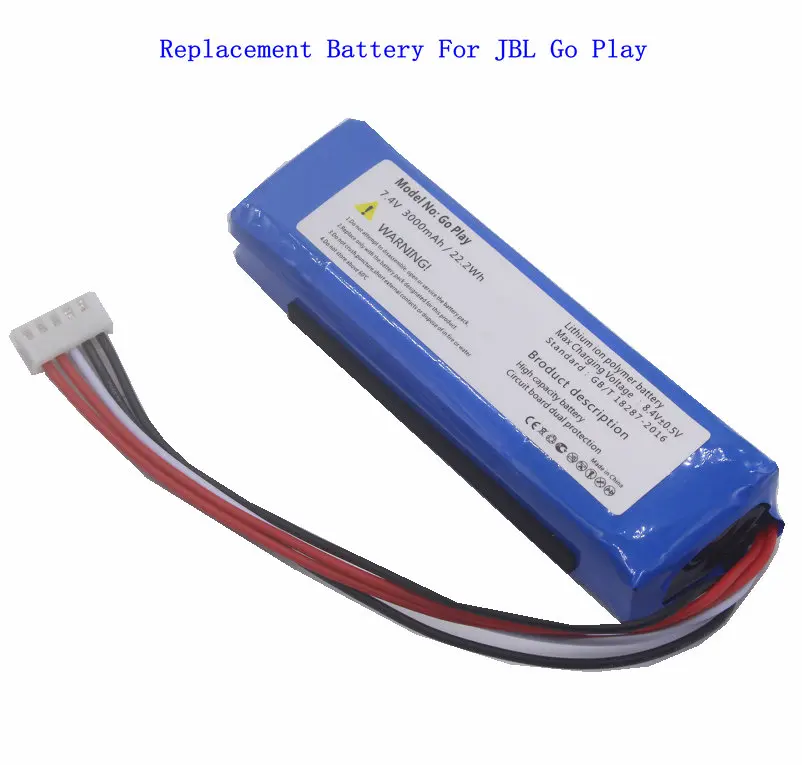 1x New 3000mAh GSP1029102 01 Battery For Harman Kardon Go Play Mini For JBL Go Play CP-HK06 Bluetooth Speaker Battery