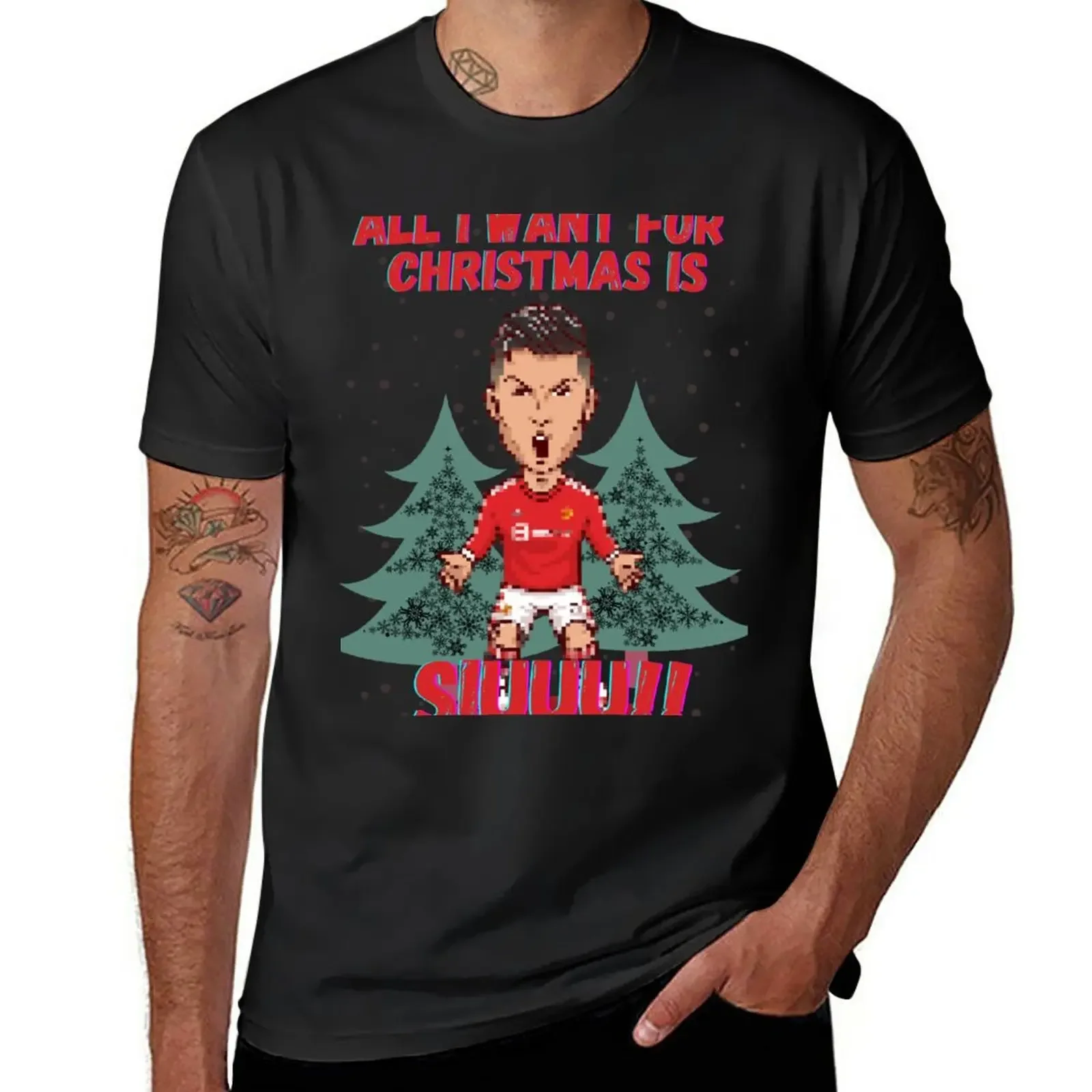 All I Want For Christmas is Siuuu T-Shirt cute tops quick-drying aesthetic clothes mens big and tall t shirts