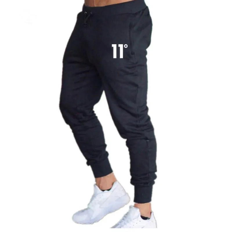 Hot Mens Casual Slim Fit Tracksuit Sports Solid Male Gym Cotton Skinny Joggers Sweat Casual Pants Trousers