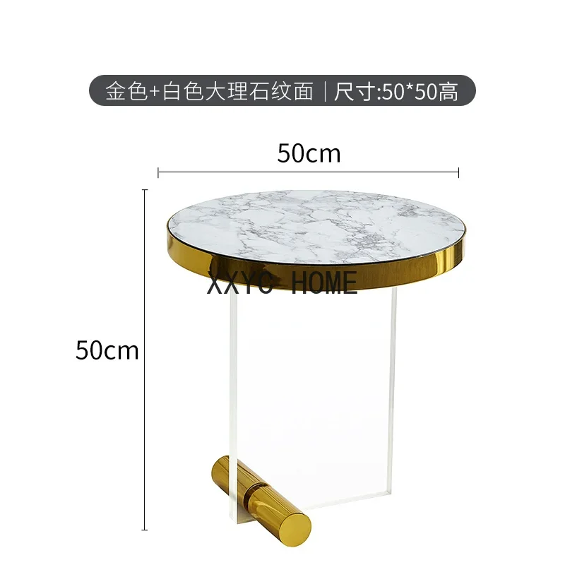 Italian Light Luxury Coffee Table Side Table Acrylic Sofa Creative