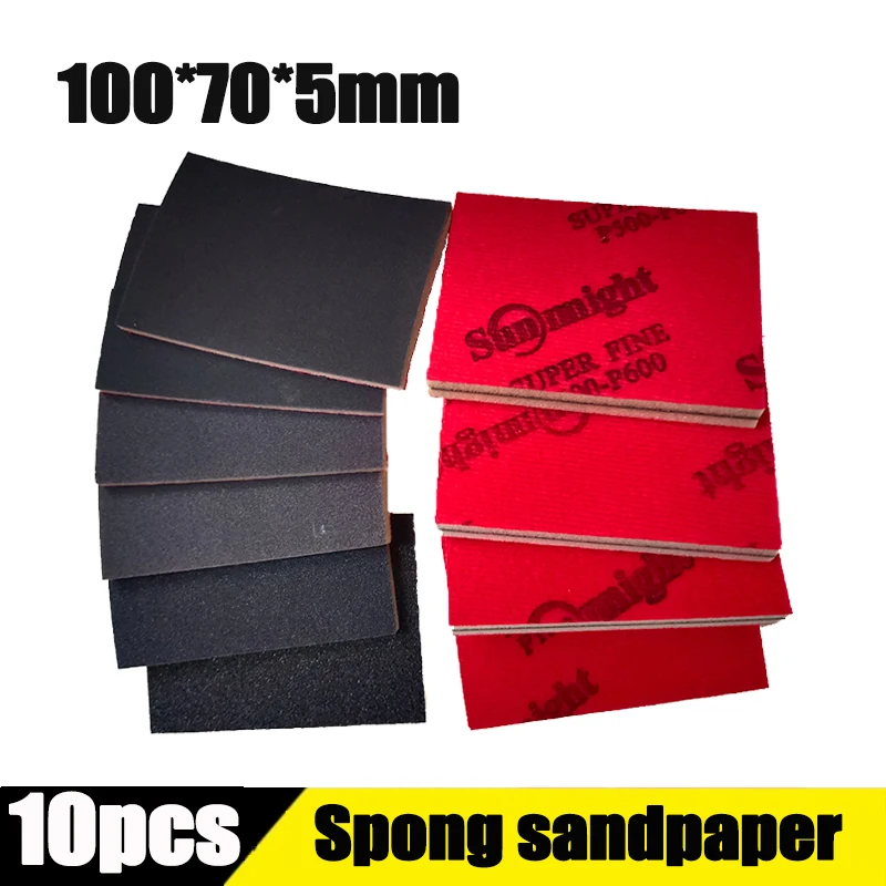 Bloco de Esponja de Lixamento Abrasivo Moagem Úmida e Seca Blocos de Areia Almofadas de Polimento 1802500 Grão 10 Pcs